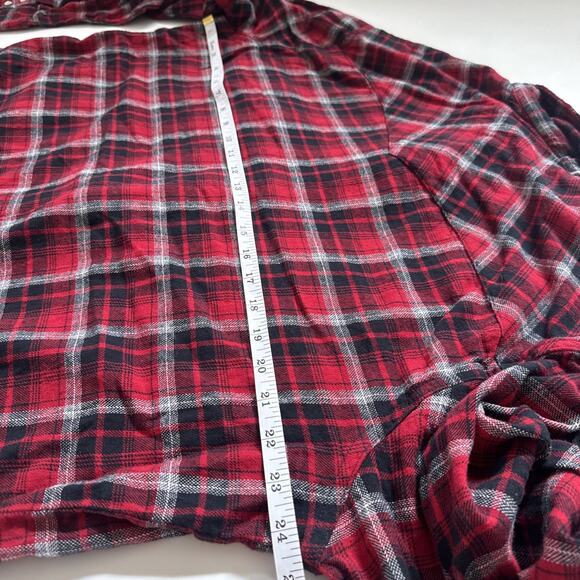 VTG Wrangler Wrancher Cowboy Shirt Men XL Red Plaid Pearl Snap Flannel Western - Picture 9 of 11